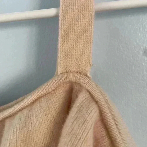 Joie 'Delbin' Shoulder Tie Cashmere Ruffle Sweater Size Small S Blush Pink - Picture 10 of 11